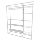 Arara Closet, Estilo Industrial, Guarda Roupas Aberto Com 17