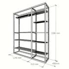 Arara Closet, Estilo Industrial, Guarda Roupas Aberto Com 17