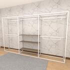 Arara Closet, Estilo Industrial, Guarda Roupas Aberto Com 17