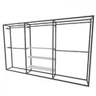 Arara Closet, Estilo Industrial, Guarda Roupas Aberto Com 17