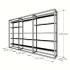 Arara Closet, Estilo Industrial, Guarda Roupas Aberto Com 17