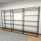 Arara Closet, Estilo Industrial, Guarda Roupas Aberto Com 17