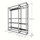 Arara Closet, Estilo Industrial, Guarda Roupas Aberto Com 17