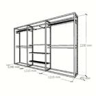 Arara Closet, Estilo Industrial, Guarda Roupas Aberto Com 17