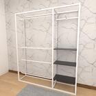 Arara Closet, Estilo Industrial, Guarda Roupas Aberto Com 17