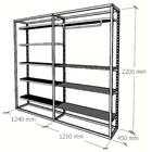 Arara Closet, Estilo Industrial, Guarda Roupas Aberto Com 17