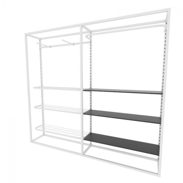 Arara Closet, Estilo Industrial, Guarda Roupas Aberto Com 18