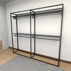 Arara Closet, Estilo Industrial, Guarda Roupas Aberto Com 18