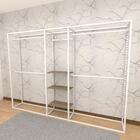 Arara Closet, Estilo Industrial, Guarda Roupas Aberto Com 18