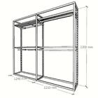 Arara Closet, Estilo Industrial, Guarda Roupas Aberto Com 18