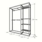 Arara Closet, Estilo Industrial, Guarda Roupas Aberto Com 18