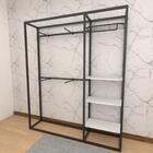 Arara Closet, Estilo Industrial, Guarda Roupas Aberto Com 18