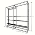 Arara Closet, Estilo Industrial, Guarda Roupas Aberto Com 18