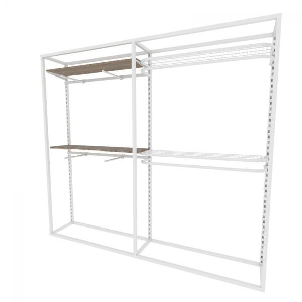 Arara Closet, Estilo Industrial, Guarda Roupas Aberto Com 18