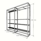 Arara Closet, Estilo Industrial, Guarda Roupas Aberto Com 18