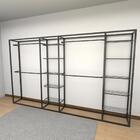 Arara Closet, Estilo Industrial, Guarda Roupas Aberto Com 18