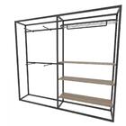 Arara Closet, Estilo Industrial, Guarda Roupas Aberto Com 18