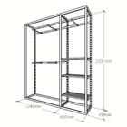 Arara Closet, Estilo Industrial, Guarda Roupas Aberto Com 19