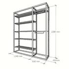 Arara Closet, Estilo Industrial, Guarda Roupas Aberto Com 19