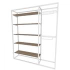 Arara Closet, Estilo Industrial, Guarda Roupas Aberto Com 19