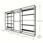 Arara Closet, Estilo Industrial, Guarda Roupas Aberto Com 19