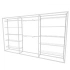 Arara Closet, Estilo Industrial, Guarda Roupas Aberto Com 19