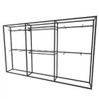 Arara Closet, Estilo Industrial, Guarda Roupas Aberto Com 19