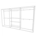 Arara Closet, Estilo Industrial, Guarda Roupas Aberto Com 19