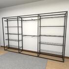 Arara Closet, Estilo Industrial, Guarda Roupas Aberto Com 19