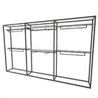 Arara Closet, Estilo Industrial, Guarda Roupas Aberto Com 19