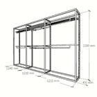 Arara Closet, Estilo Industrial, Guarda Roupas Aberto Com 19