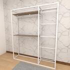 Arara Closet, Estilo Industrial, Guarda Roupas Aberto Com 19