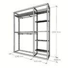 Arara Closet, Estilo Industrial, Guarda Roupas Aberto Com 19