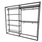 Arara Closet, Estilo Industrial, Guarda Roupas Aberto Com 19