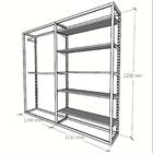 Arara Closet, Estilo Industrial, Guarda Roupas Aberto Com 19