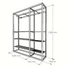 Arara Closet, Estilo Industrial, Guarda Roupas Aberto Com 19