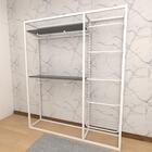 Arara Closet, Estilo Industrial, Guarda Roupas Aberto Com 19