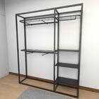 Arara Closet, Estilo Industrial, Guarda Roupas Aberto Com 20