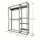 Arara Closet, Estilo Industrial, Guarda Roupas Aberto Com 20