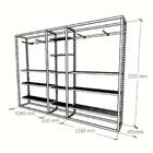 Arara Closet, Estilo Industrial, Guarda Roupas Aberto Com 20