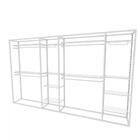 Arara Closet, Estilo Industrial, Guarda Roupas Aberto Com 20