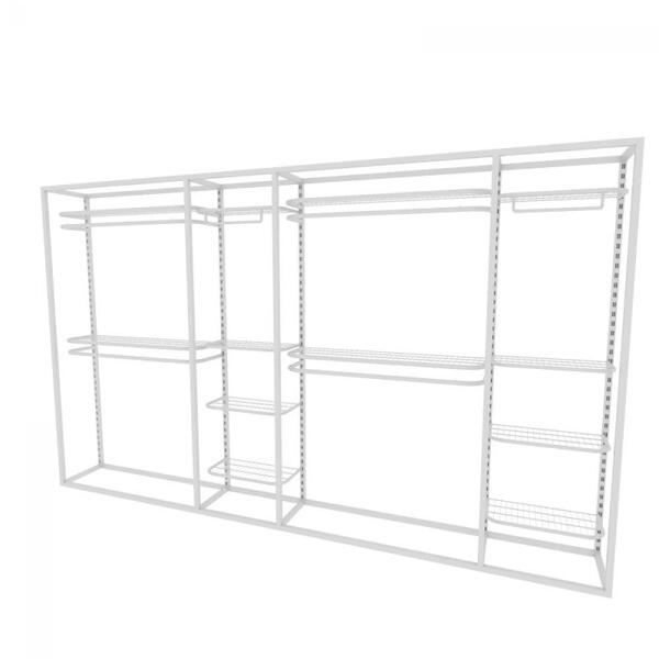 Arara Closet, Estilo Industrial, Guarda Roupas Aberto Com 20