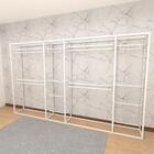 Arara Closet, Estilo Industrial, Guarda Roupas Aberto Com 20