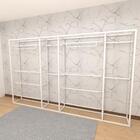 Arara Closet, Estilo Industrial, Guarda Roupas Aberto Com 20