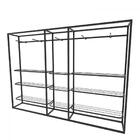 Arara Closet, Estilo Industrial, Guarda Roupas Aberto Com 20