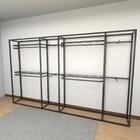 Arara Closet, Estilo Industrial, Guarda Roupas Aberto Com 20