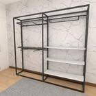 Arara Closet, Estilo Industrial, Guarda Roupas Aberto Com 20