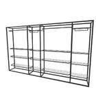 Arara Closet, Estilo Industrial, Guarda Roupas Aberto Com 20