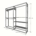 Arara Closet, Estilo Industrial, Guarda Roupas Aberto Com 20