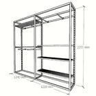 Arara Closet, Estilo Industrial, Guarda Roupas Aberto Com 20